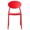 Fabulaxe Modern Plastic Outdoor Dining Chair with Open Oval Back Design, Red, PK 4 QI004226.RD.4 - alternate 7